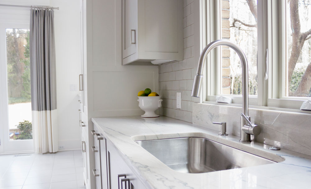 sandy springs stainless steel sink and renovated countertops